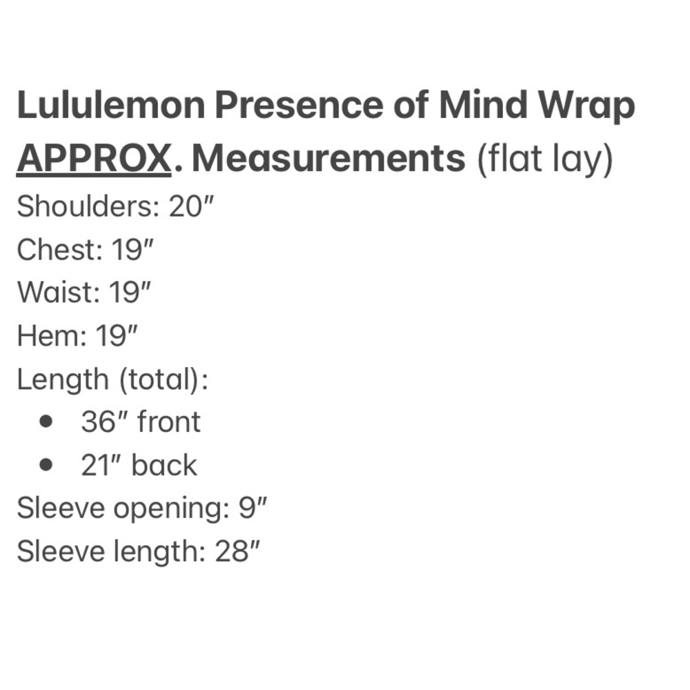 Lululemon Presence of Mind Wrap - Picture 13 of 13